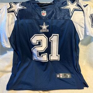 NFL Dallas Cowboys Navy and White Jersey